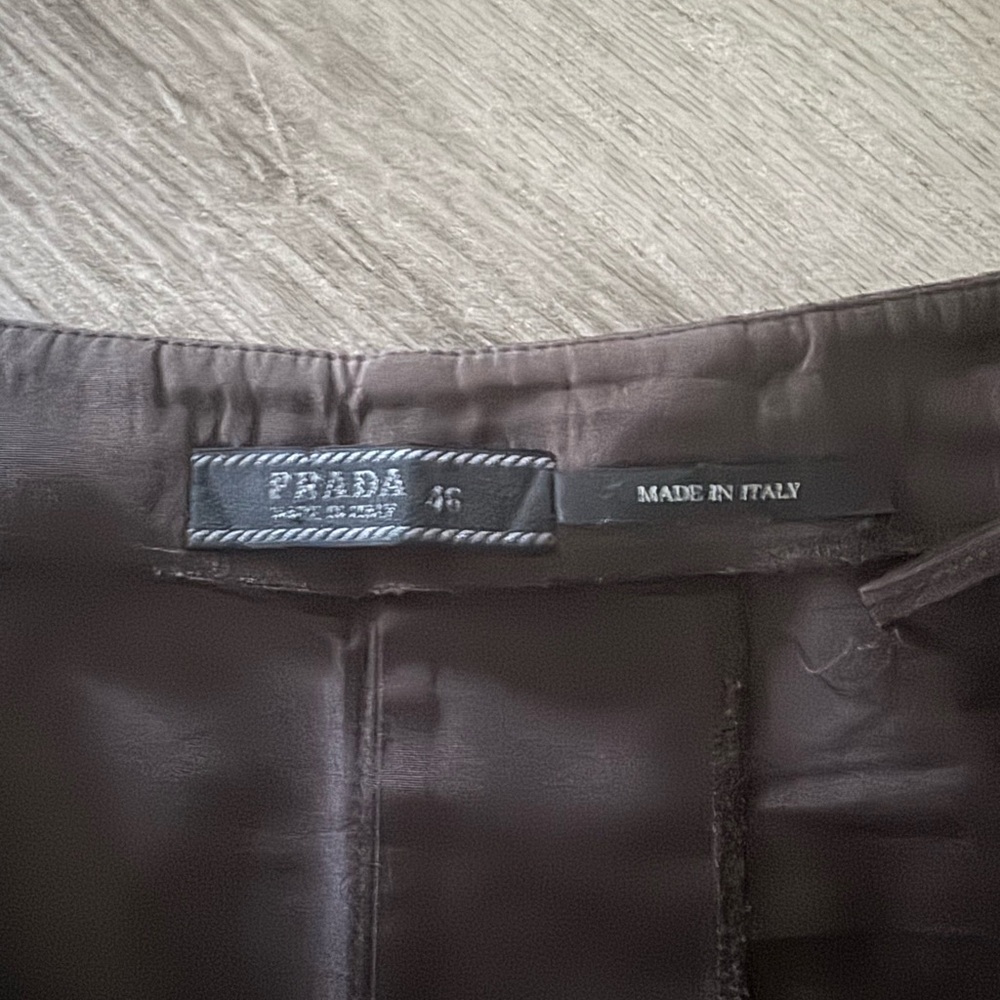 Prada Charcoal A-Line Silk Skirt with Slits - Picture 2 of 3